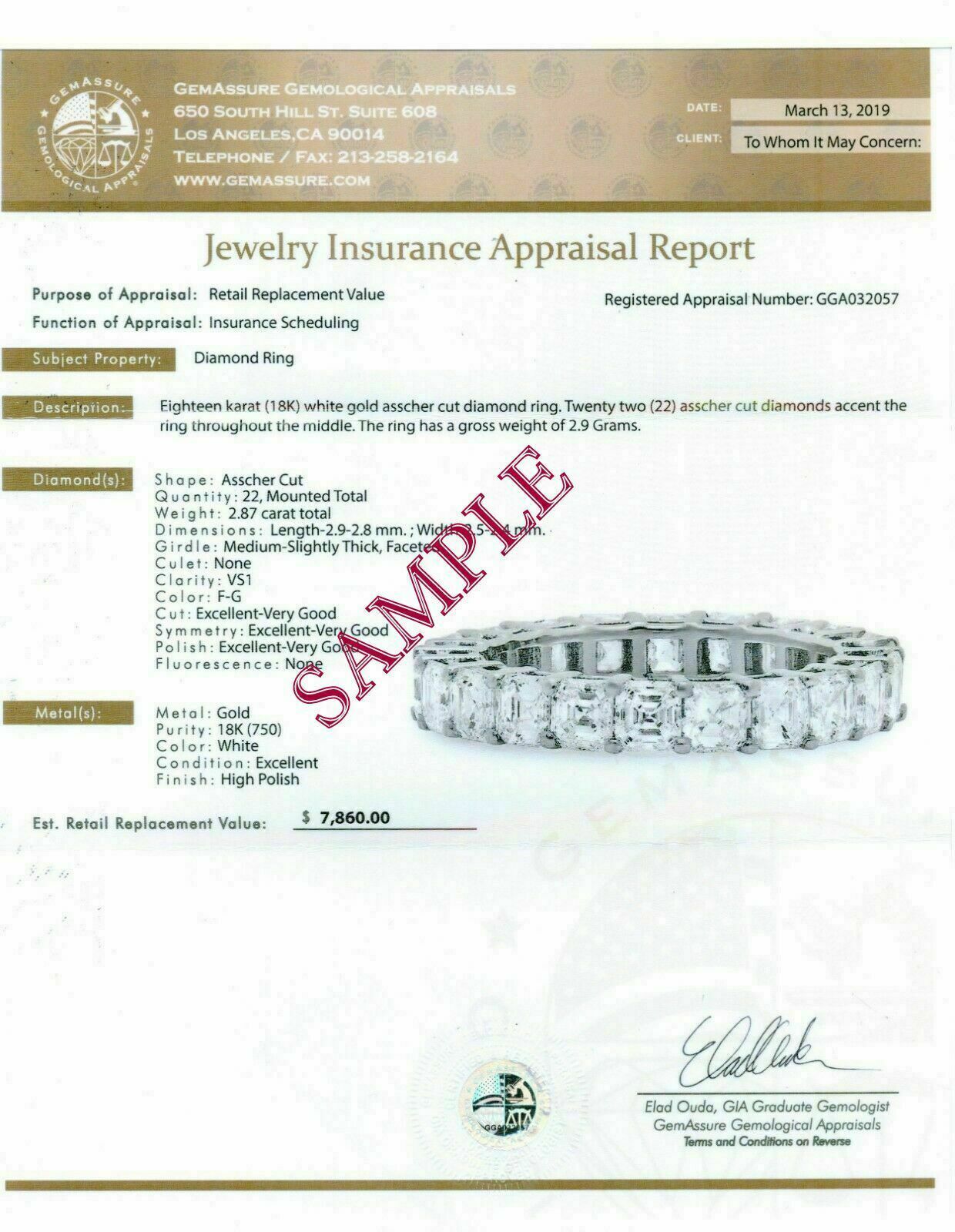 18K Gold 3.26 CT Bezel Diamond Eternity Ring Beaded Milgrain Round Cut Natural