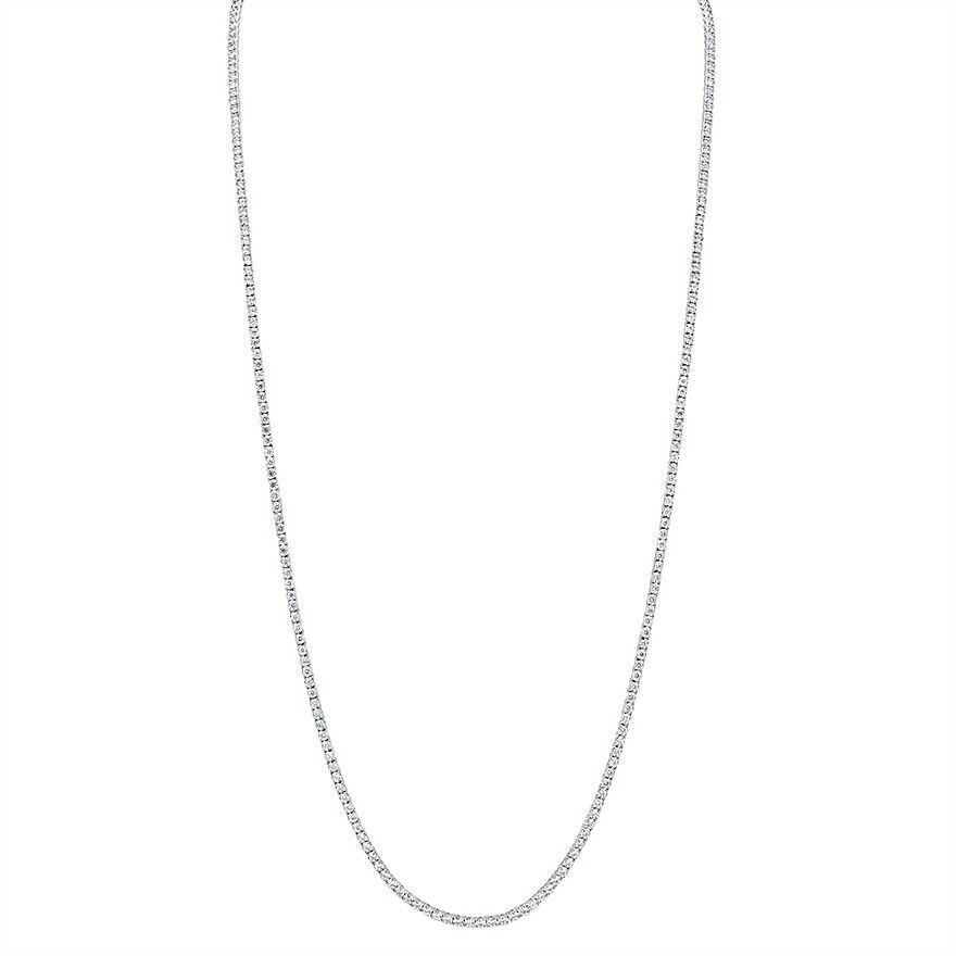 14K Gold 8.70CT Diamond Tennis Necklace 36" Inch  Round Certified Natural