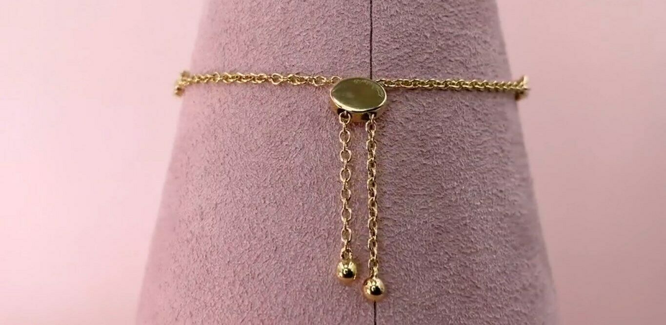 14K Gold 0.40 CT Diamond Paperclip Bolo Bracelet Certified Natural Round
