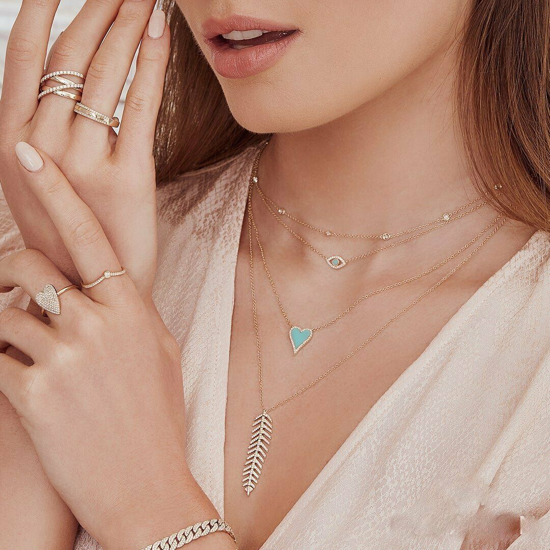 Turquoise Diamond Heart Pendant Necklace 14K Rose Gold 0.78 TCW Love Valentines