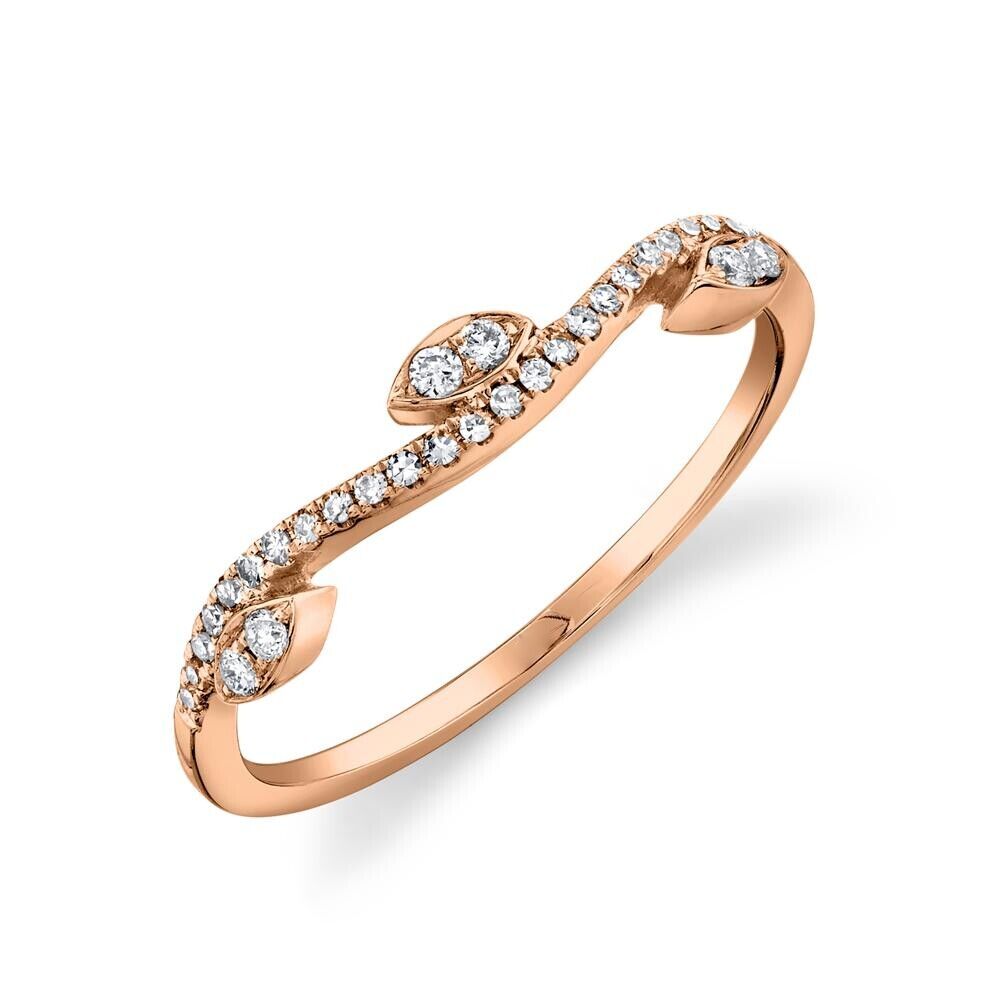 14K Gold 0.78 CT Diamond 4 Ring Stackable Set