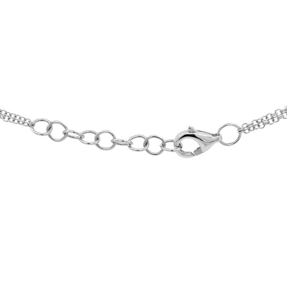 14K Gold 0.53 CT Blue Sapphire Diamond Bracelet Tennis Multi Strand Chain Natural