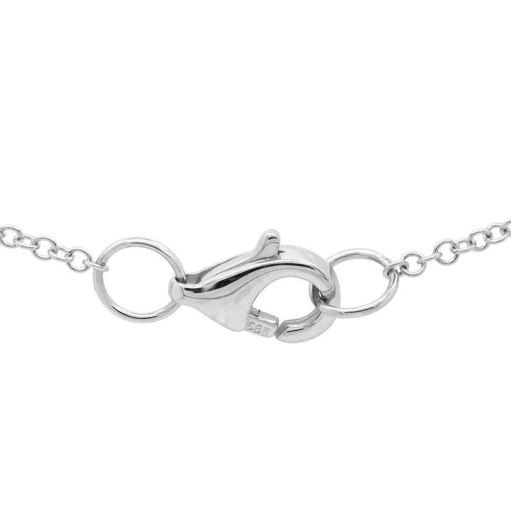 0.11 Carat Heart Shape Round Cut Pave Diamond White Gold Pendant Necklace